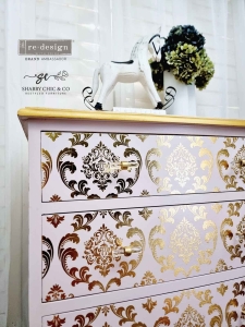 Transfer dekoracyjny do mebli ReDesign with Prima Kacha - Gold House of Damask