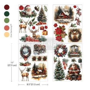 Transfer Yuletide Nostalgia Redesign Decor Transfer A4  