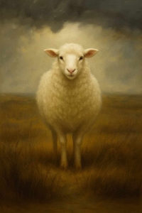 Papier do decoupage A3 WHITE SHEEP – Mint by Michelle, motyw owca, do mebli i dekoracji