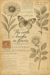 Papier do decoupage A3 BOTANICAL ILLUSTRATION I Mint by Michelle , do mebli i dekoracji