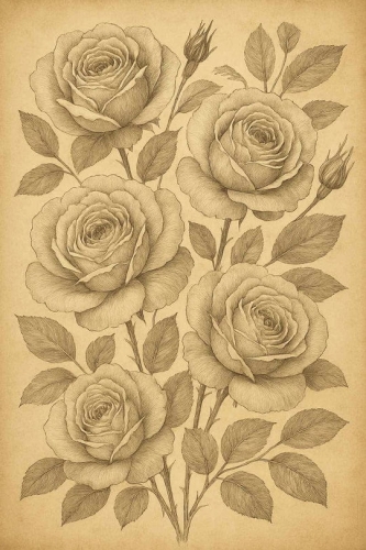 Papier do decoupage A1 BOTANICAL ILLUSTRATION II Mint by Michelle