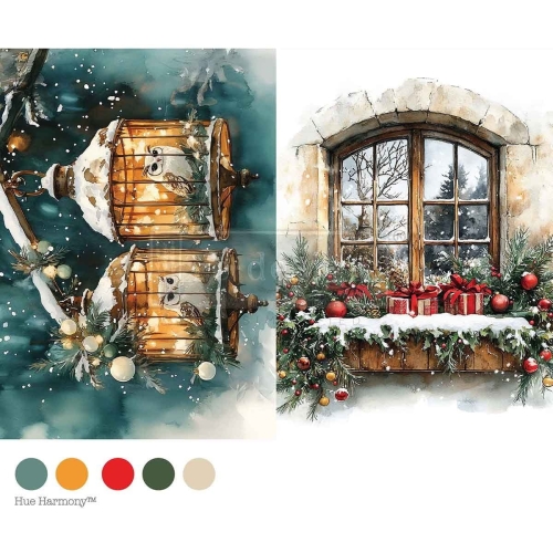 Papier Redesign - Decoupage Fiber Paper A4 - Noel Night Owl