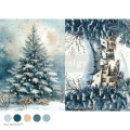 Papier Redesign - Decoupage Fiber Paper A4 - Silent Night Sparkle