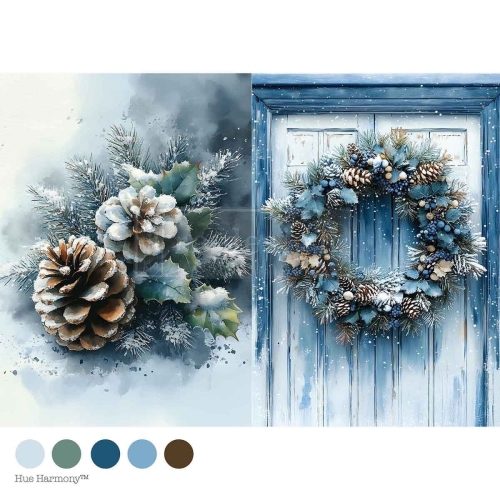 Papier Redesign - Decoupage Fiber Paper A4 - Wreath Of Whispers