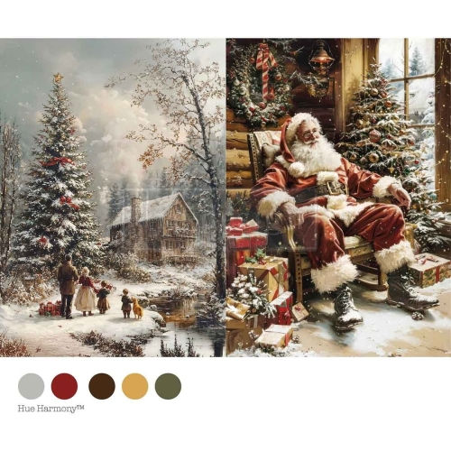 Papier Redesign - Decoupage Fiber Paper A4 - Silent Night Stories