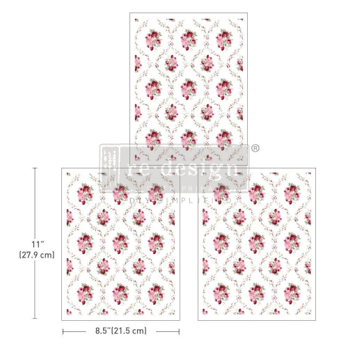 Transfer Blush Bouquet Redesign Decor Transfer A4