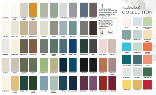 Wzornik kolorów Fusion Mineral Paint