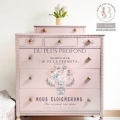 Transfer Royal Bouquet Redesign with Prima zastosowany na meblu