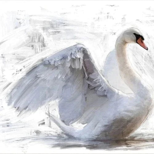 Papier White Swan Mint by Michelle Łabędź – A3, rewers