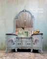 White Swan Mint by Michelle Łabędź A1 na toaletce – aranżacja wnętrza