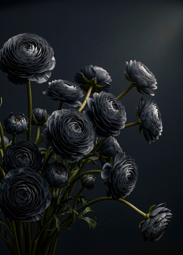 Papier do decoupage Midnight Ranunculus – Mint by Michelle A3