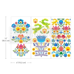Transfer Floral Polish Redesign 3części