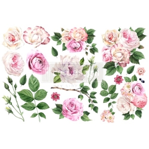 Transfer Redesign Delicate Roses - 3 części