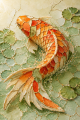 Papier Koi Mint by Michelle ryba Koi
