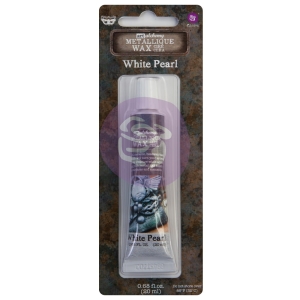 Metaliczna pasta wosk wax - art alchemy - white pearl