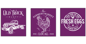 Silkscreen stencils szablony silikonowe farmhouse - 3 sztuki zestaw