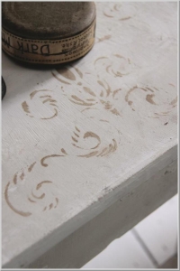 Szablon oblong flower - vintage paint  stencil JDL Jeanne d'Arc Living