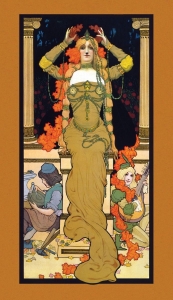 Papier decoupage - mint by michelle - wzór mustard nouveau -a3