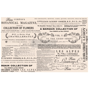 Papier decoupage prima redesign - decoupage tissue papier  - Floral Text