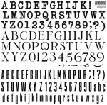 Stempel IOD - Letterpress zestaw - typografia