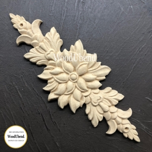 Pack of Two Flower Leaf Pediments WUB1221 10x26cm