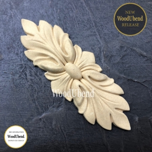 Pack of Two Leafy Pediments WUB1329.12 4.5x12cm -2szt