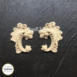 Set of Three Small Baroque Embellishments WUB2179 4x3cm