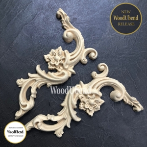 Set of Floral Corners WUB6025 22x13.5cm