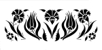 Posh Chalk Stencil Tulip Border 15x30cm