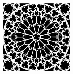 Posh Chalk Stencil Stone Rosette 40x40cm