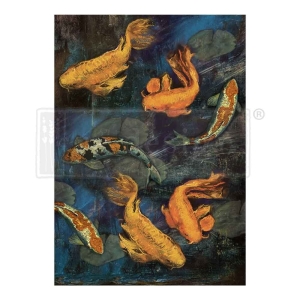 Papier decoupage Fiber Paper Redesign KOI POND A1