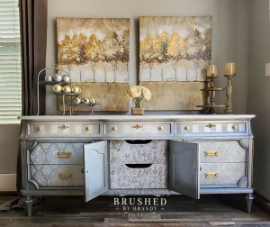 Redesign - Decoupage Tissue Paper - Washed Damask  beże