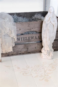 Szablon Large square split - vintage paint  stencil JDL Jeanne d'Arc Living  66cmx66cm