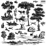 IOD Stemple RURAL SCENES set dwie plansze 
