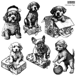 STEMPEL DUŻY IOD Christmas Pups Stamp Edycja Limitowana