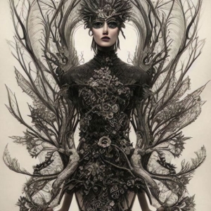 Papier decoupage - mint by michelle - wzór Black Widow A1