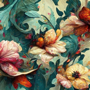 Papier decoupage - mint by michelle - wzór  papier Wave of Florals  - A3