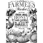 Transfer - IOD decor transfers "farmers market" - tuba ostatni