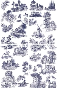 Transfer Dixie Belle Belles & Whistles Cottage Toile Transfer