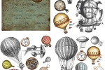 Transfer Dixie Belle Belles & Whistles Hot Air Balloons & Clocks