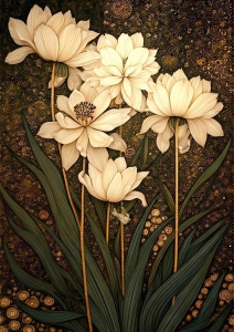 Papier decoupage mint by michelle LONG STEMS papier A3