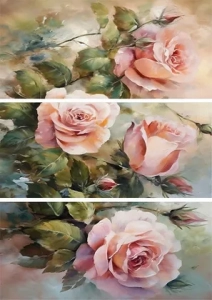 Papier decoupage Rice Decoupage Paper Blushing Roses A1