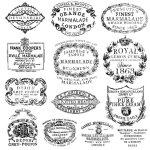 DECOR STEMPEL DUŻY IOD - Crockery znaczki + maska