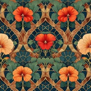 Papier decoupage - mint by michelle Stained Glass Blossoms A3